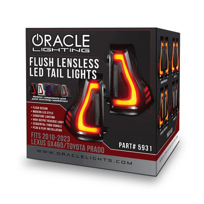 Flush Mount LED Tail Lights 2010-2023 Lexus GX460 Toyota Prado Sequential Lensless by ORACLE Lighting