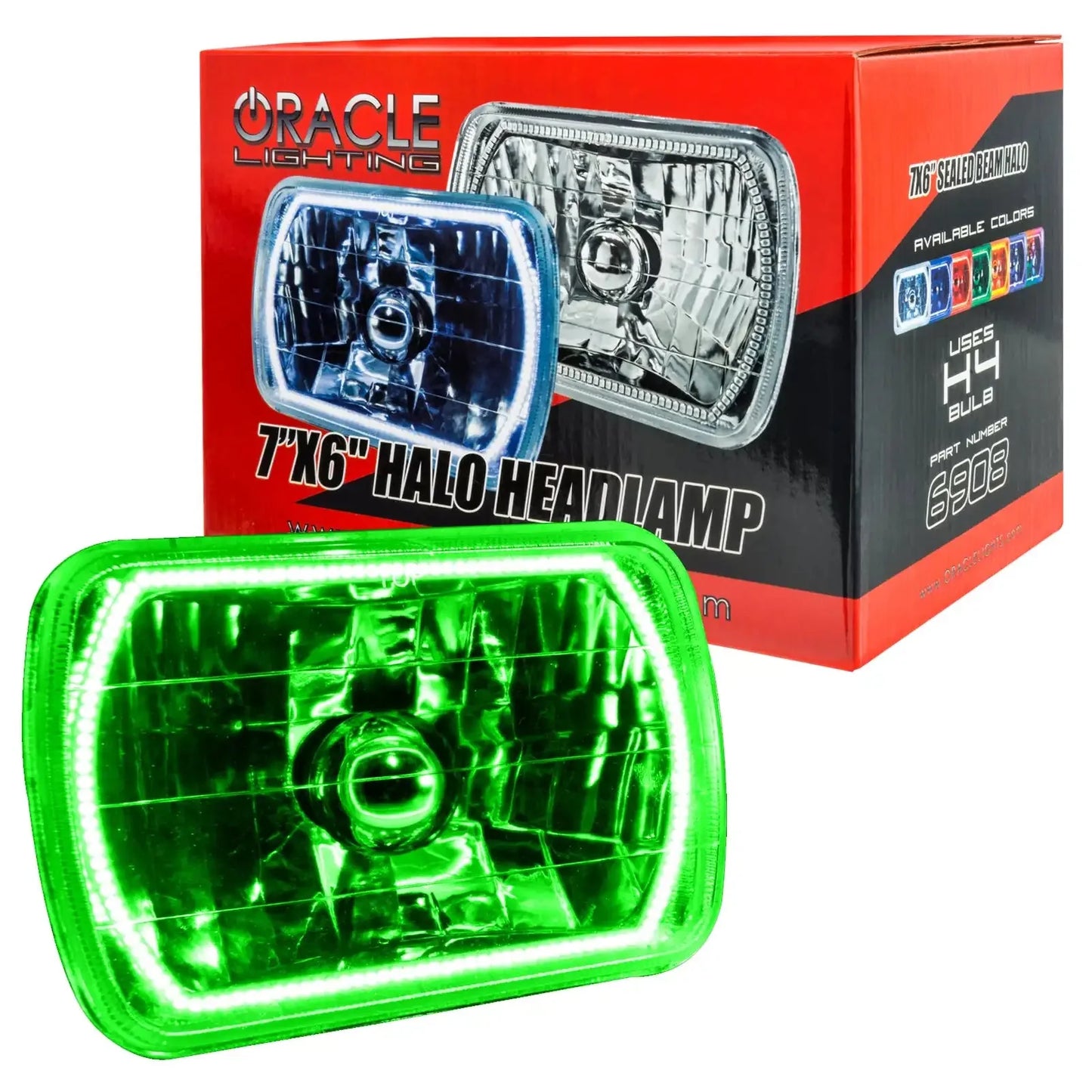 ORACLE Sealed Beam 7x6 H6054 Headlight with Pre-Installed SMD Halo by ORACLE Lighting