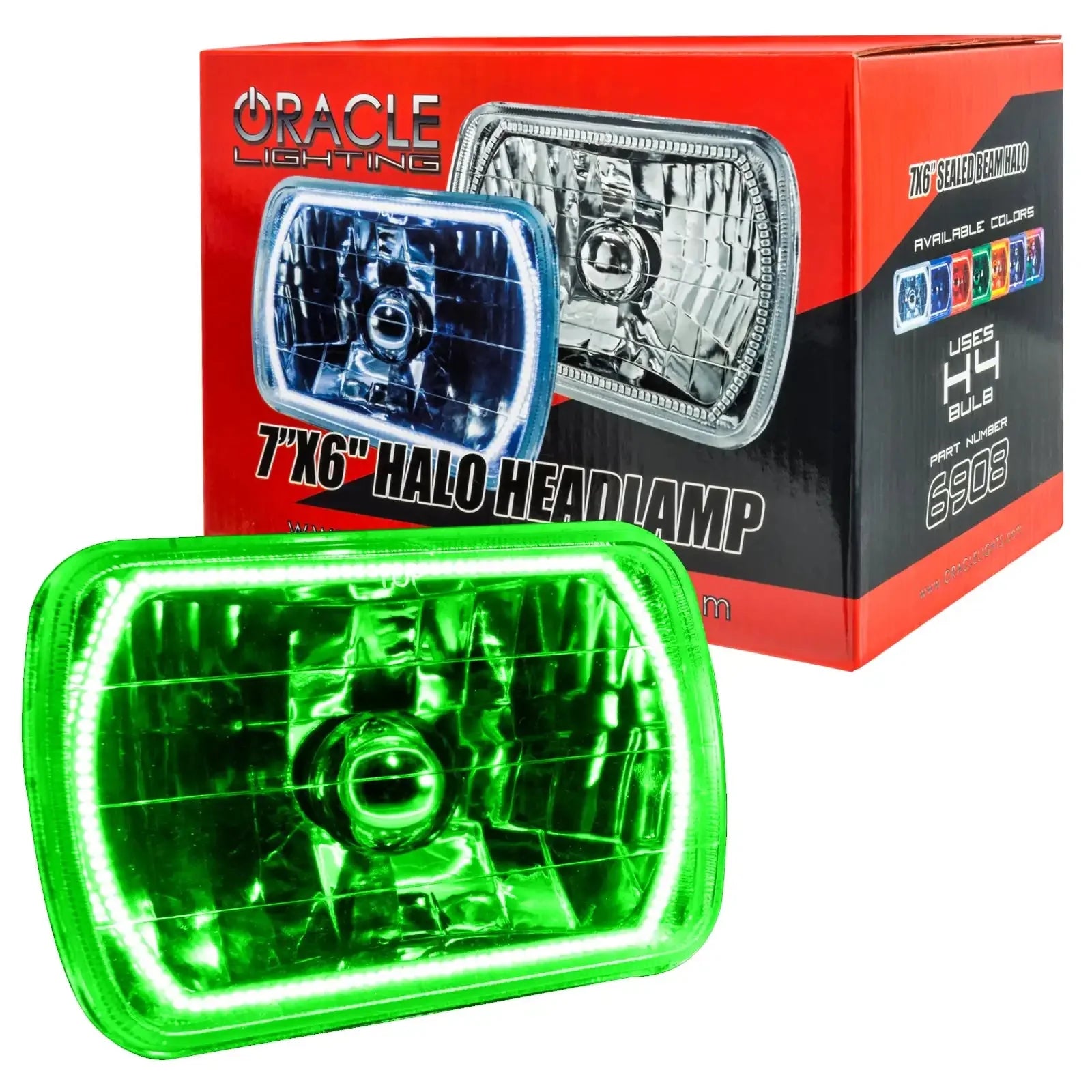 ORACLE Sealed Beam 7x6 H6054 Headlight with Pre-Installed SMD Halo by ORACLE Lighting