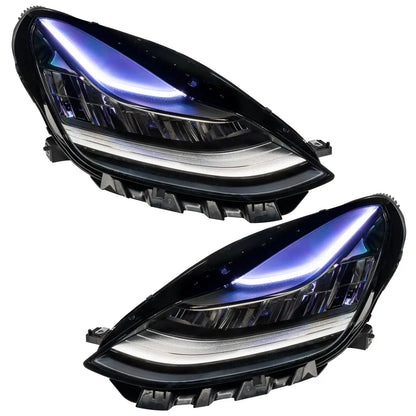 2017–20 Tesla Model 3 Headlights ColorSHIFT DRL Upgrade by ORACLE Lighting