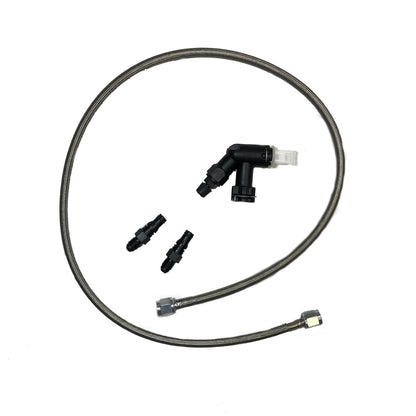 Clutch Line: Hydraulic: AN-4 Hose 36 In.: w/Bleeder: Ford: 2005-2023 Mustang by McLeod
