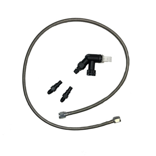 Clutch Line: Hydraulic: AN-4 Hose 36 In.: w/Bleeder: Ford: 2005-2023 Mustang by McLeod