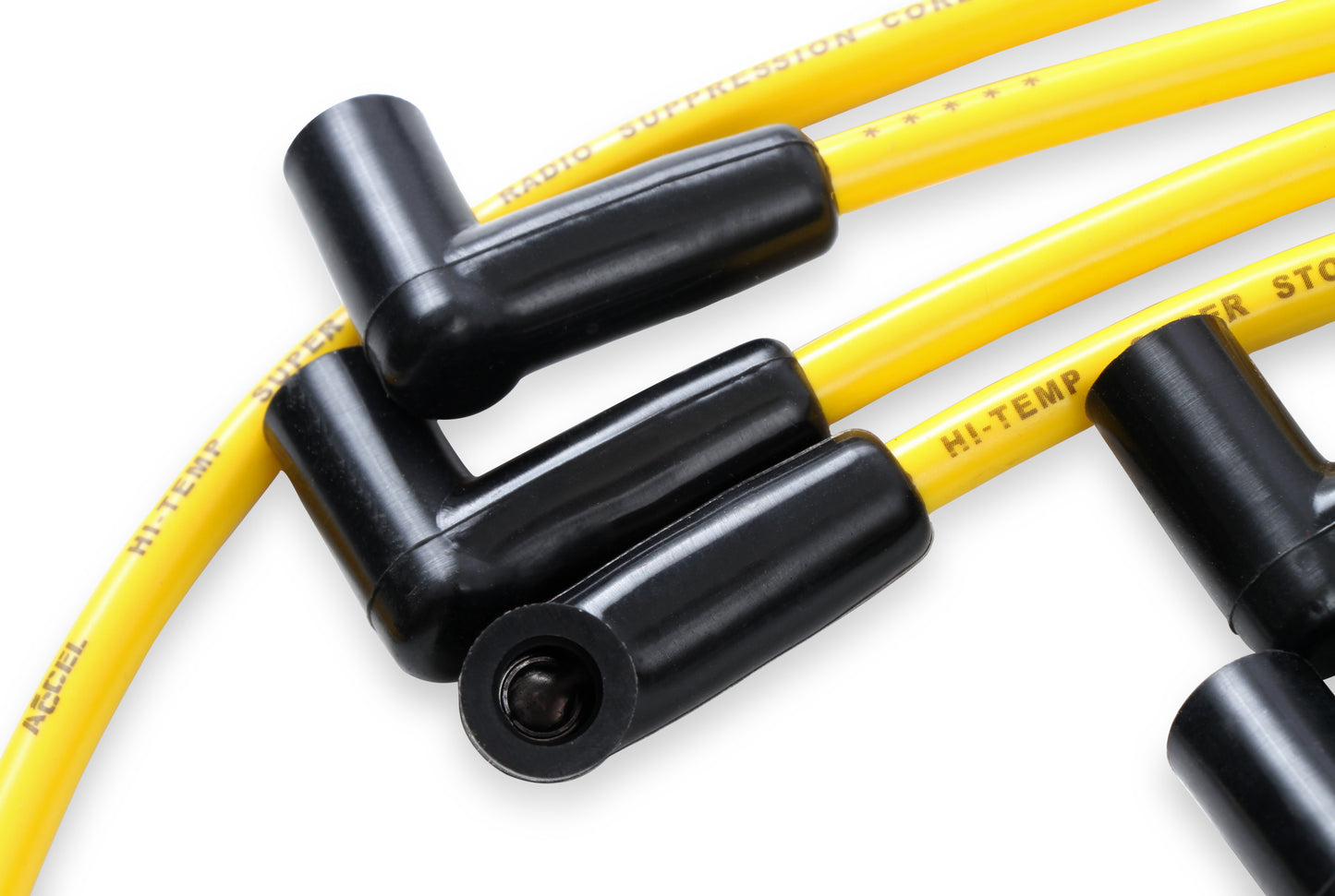 Spark Plug Wire Set - 8mm - Yellow with HEI Stock Style Boots by ACCEL