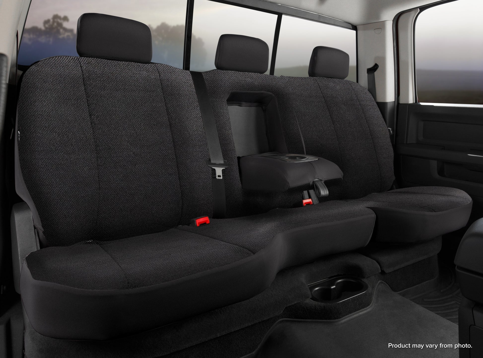 TR40 Series - Wrangler Saddleblanket Custom Fit Rear Seat Cover - Solid Black by FIA