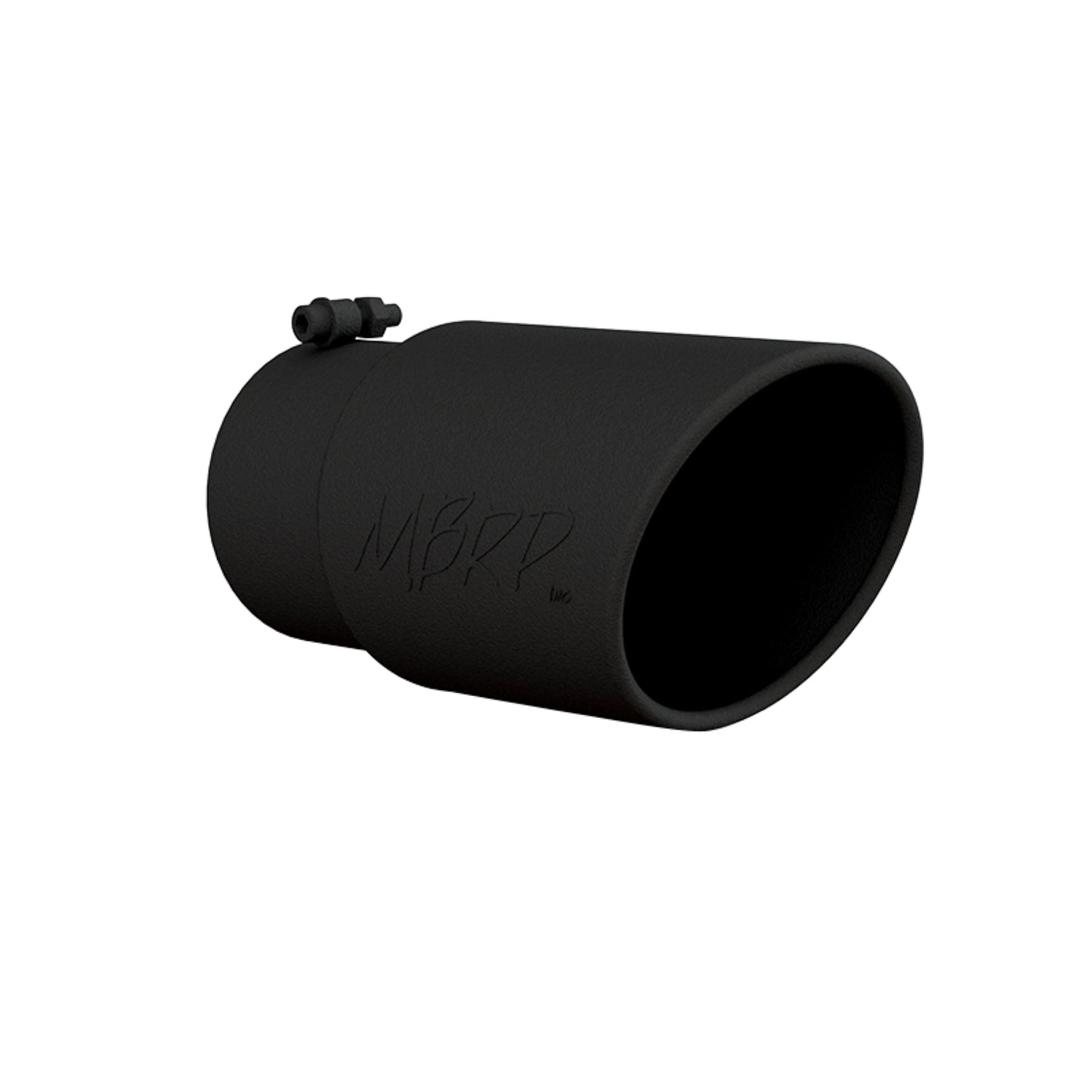 Tip. 6in. O.D. Angled Rolled End 5in. inlet 12in. length. Black Coated. by MBRP Exhaust