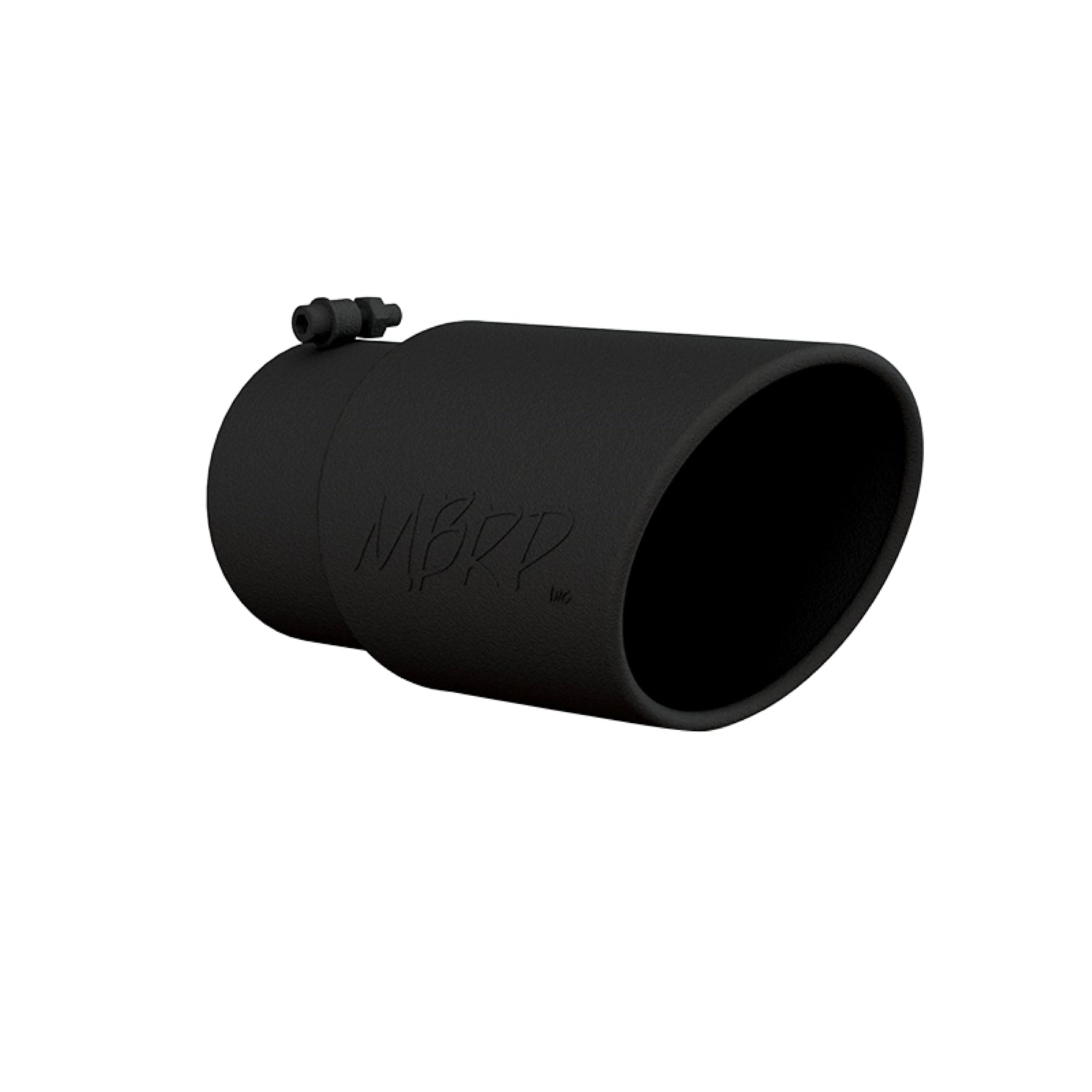 Tip. 6in. O.D. Angled Rolled End 5in. inlet 12in. length. Black Coated. by MBRP Exhaust