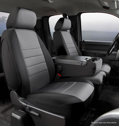 NP90 Series - Neoprene Custom Fit Front Seat Cover- Black/Gray Center Panel by FIA