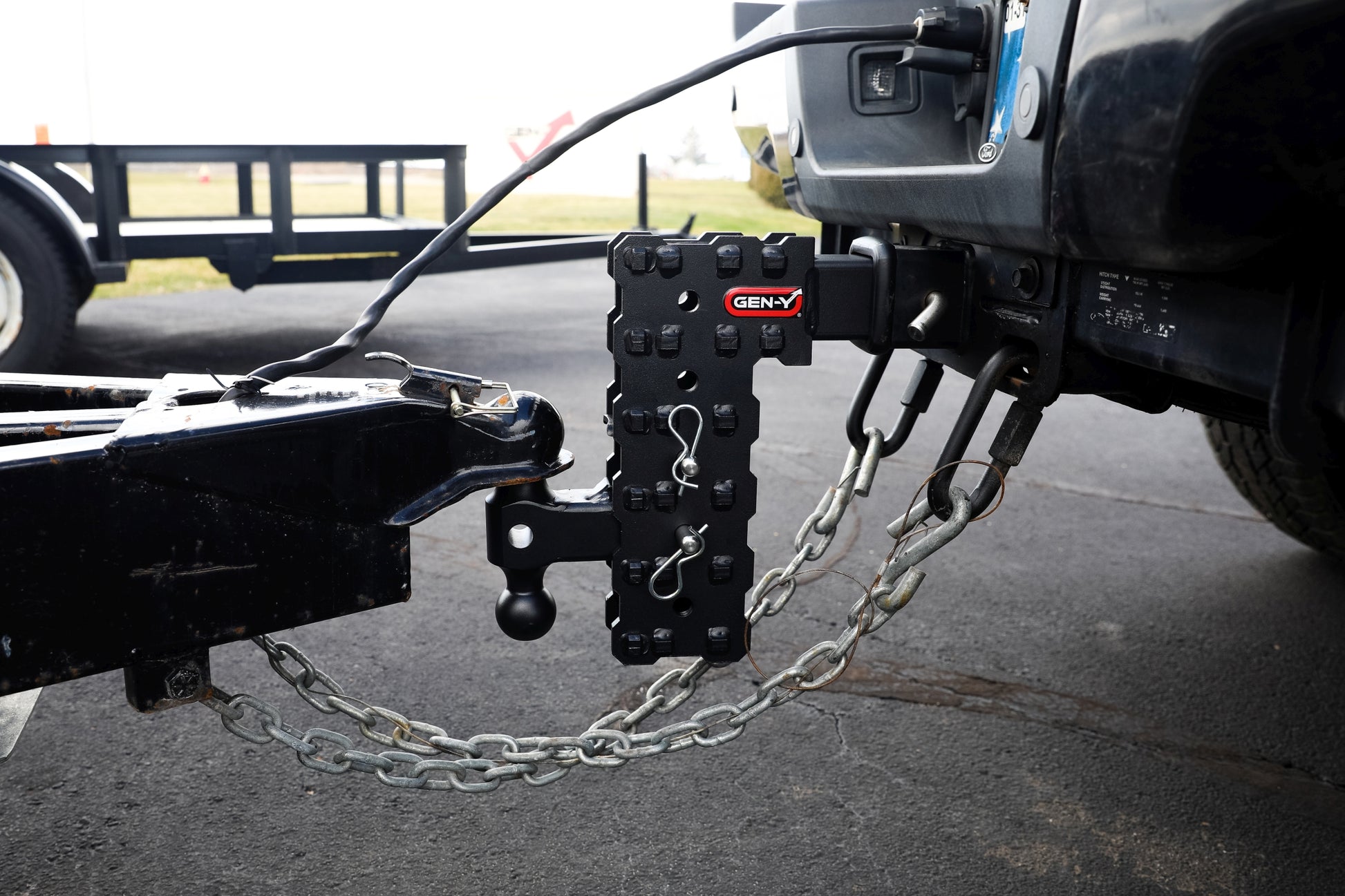 PHANTOM-X 2.5" Solid Shank 7.5" Drop 1.6K TW 16K Hitch & GH-051 Dual-Ball Mount by GEN-Y Hitch