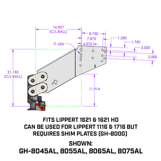 EXECUTIVE TORSION-FLEX SnapLatch 5th to Goose 2 5/16" Coupler 2.5K-4.5K pin 30K by GEN-Y Hitch