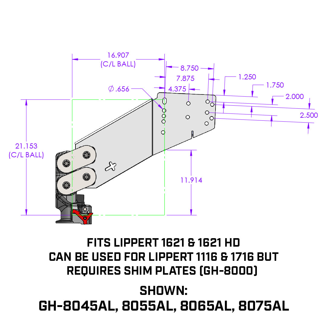 EXECUTIVE TORSION-FLEX SnapLatch 5th to Goose 2 5/16" Coupler 4.5K-6.5K pin 30K by GEN-Y Hitch