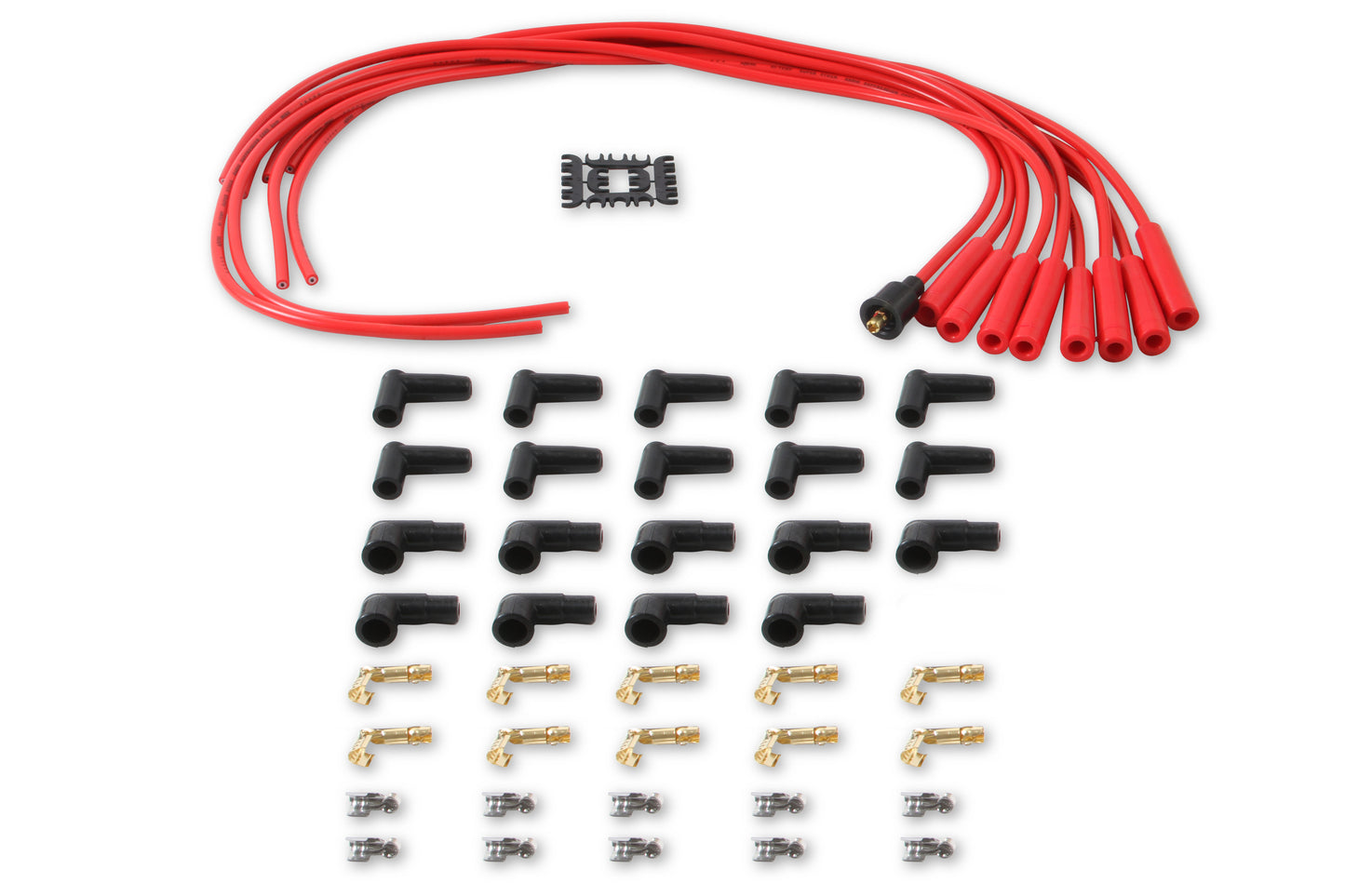 ACCEL 4040R, Spark Plug Wires, Super Stock, Spiral Core, 8mm, Red, Set by ACCEL
