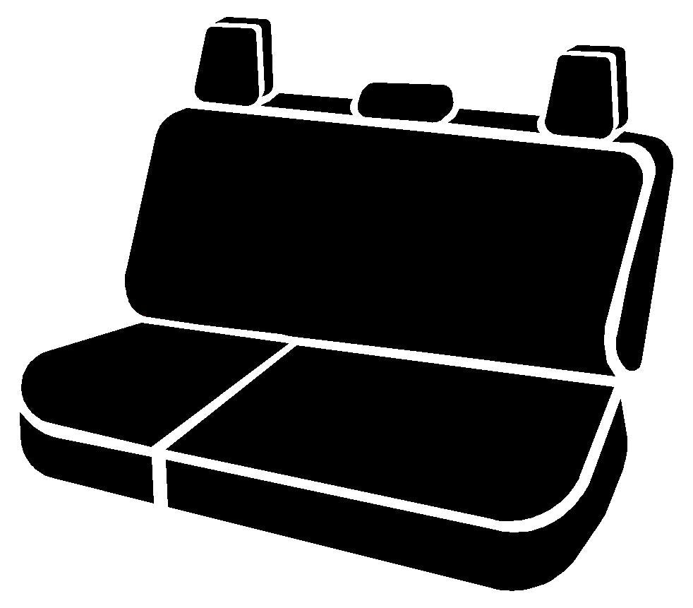 NP90 Series - Neoprene Custom Fit Rear Seat Cover- Black/Gray Center Panel by FIA