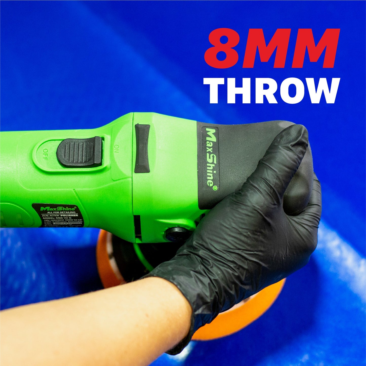 Dual Action Polisher For Car Detailing | M8S V2 - 5in Plate, 8mm Throw, 1000W by MaxshineUSA