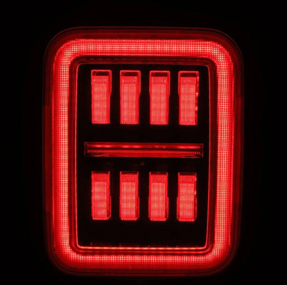 Prismatic LED Taillights Black Red by AlphaRex