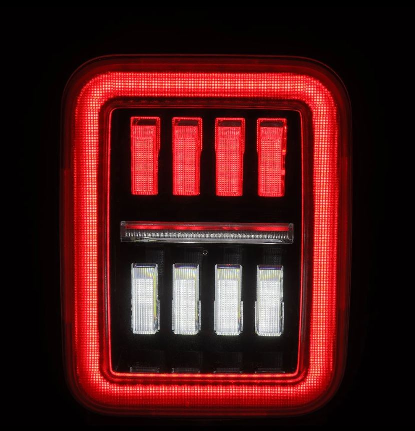 Prismatic LED Taillights Black Red by AlphaRex