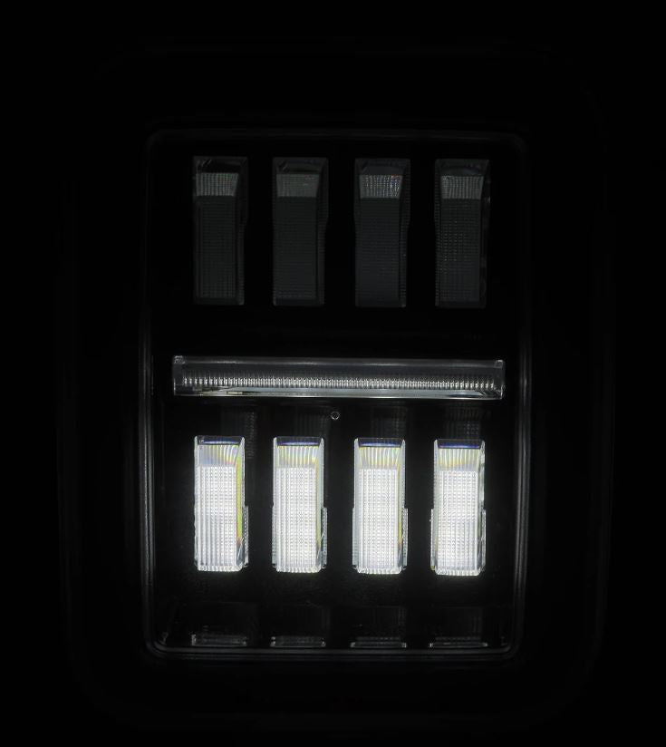 Prismatic LED Taillights Black Red by AlphaRex