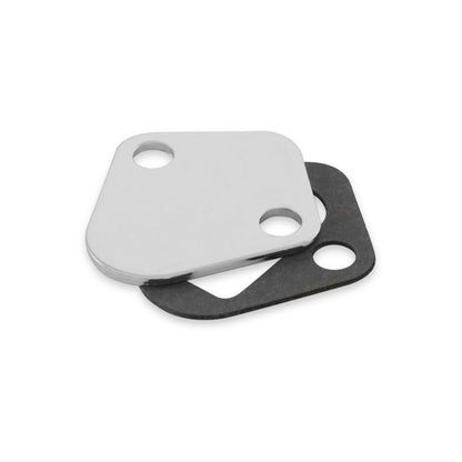 Mr. Gasket Fuel Pump Block Off Plate - Chrome by Mr Gasket