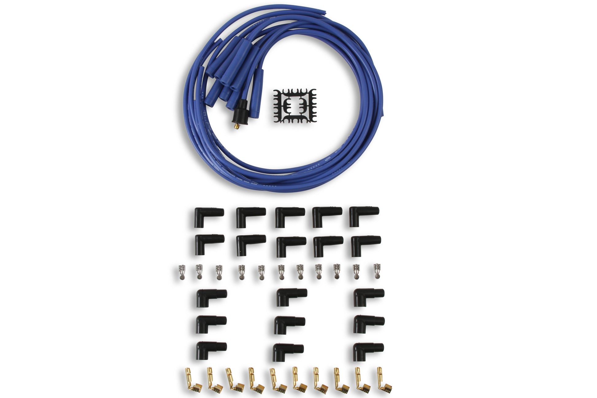 ACCEL 4040B, Spark Plug Wires, Super Stock, Spiral Core, 8mm, Blue, Set by ACCEL