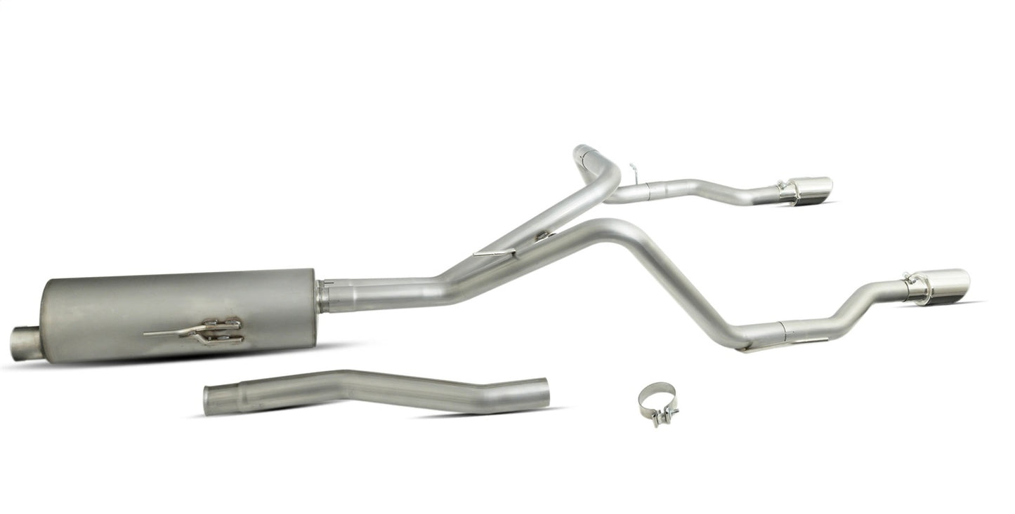 Cat-Back Dual Split Exhaust System; Stainless by Gibson Performance Exhaust