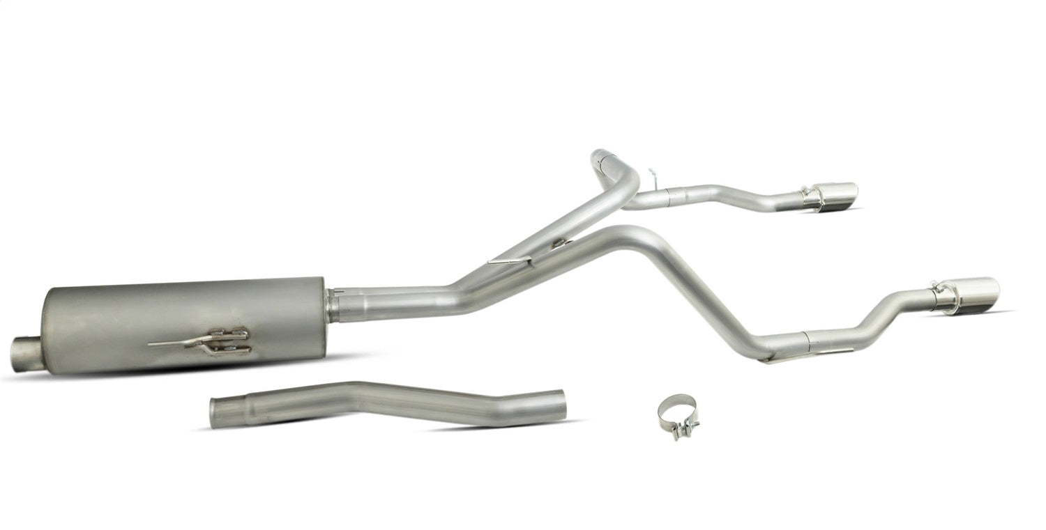 Cat-Back Dual Split Exhaust System; Stainless by Gibson Performance Exhaust