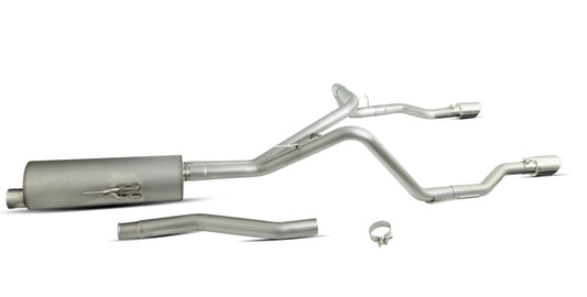Cat-Back Dual Split Exhaust System; Stainless by Gibson Performance Exhaust