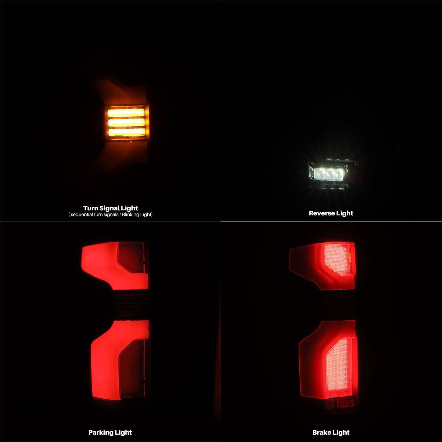 LED Taillights Black Red by AlphaRex