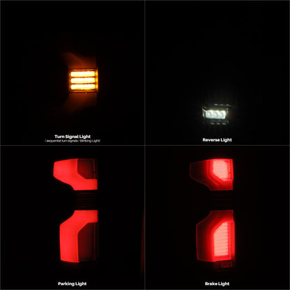 LED Taillights Black Red by AlphaRex