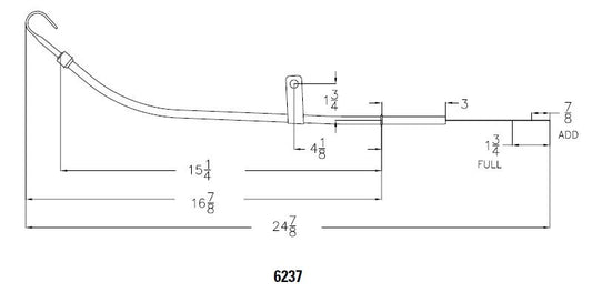 Mr. Gasket Engine Oil Dipstick & Tube - Chrome by Mr Gasket
