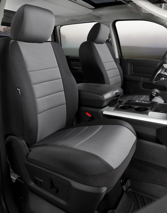 NP90 Series - Neoprene Custom Fit Front Seat Cover- Black/Gray Center Panel by FIA