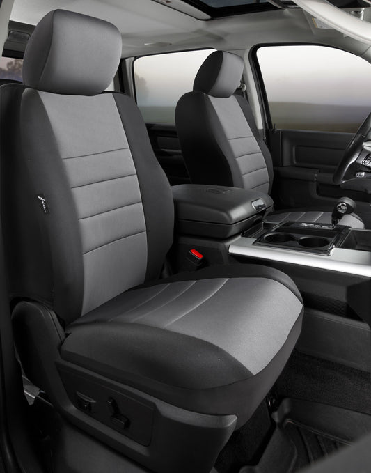 NP90 Series - Neoprene Custom Fit Front Seat Cover- Black/Gray Center Panel by FIA