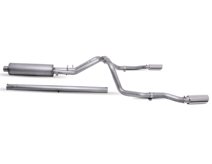 Cat-Back Dual Split Exhaust System; Stainless by Gibson Performance Exhaust