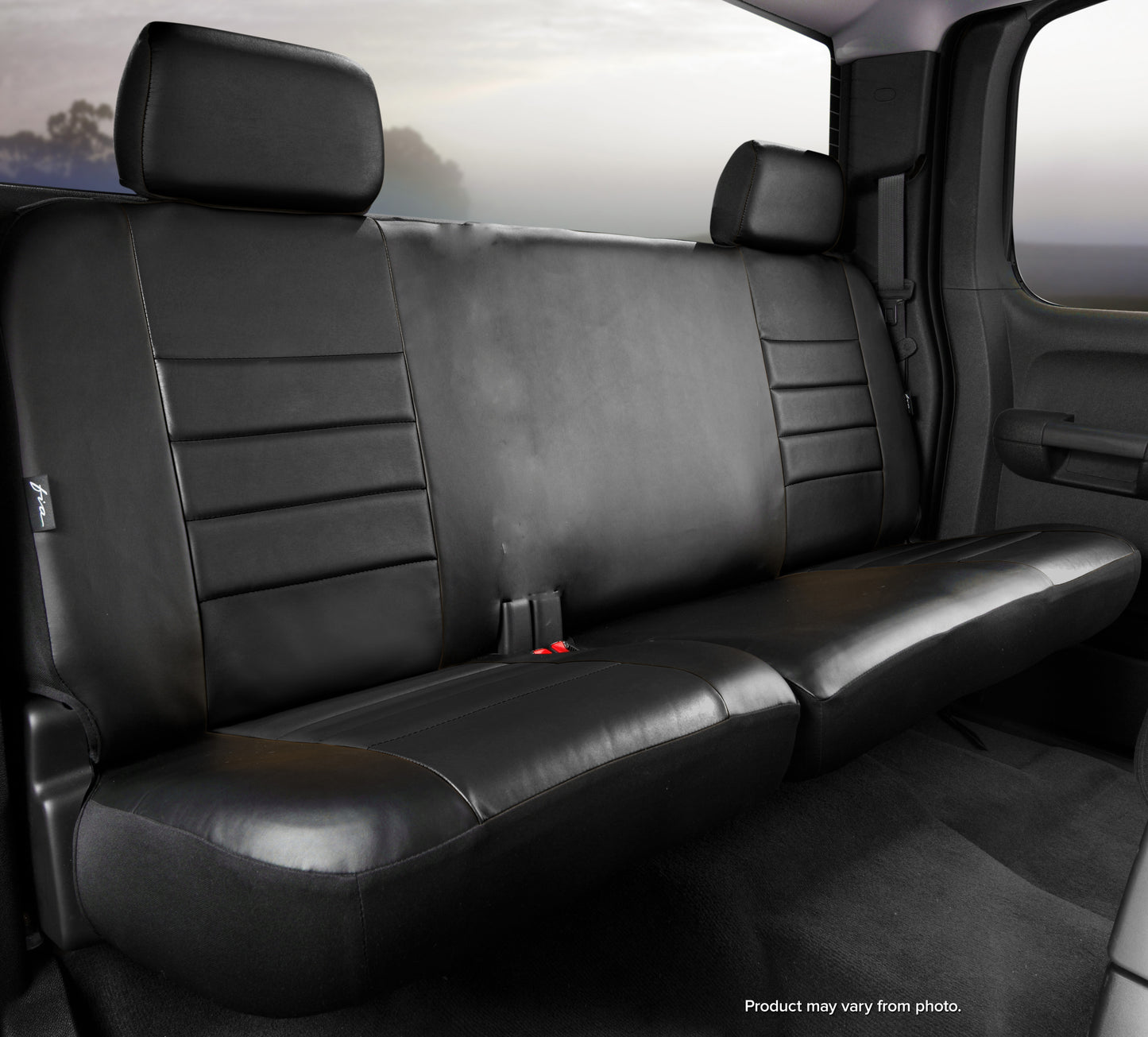 SL60 Series - Leatherlite Simulated Leather Custom Fit Rear Seat Cover- Black by FIA