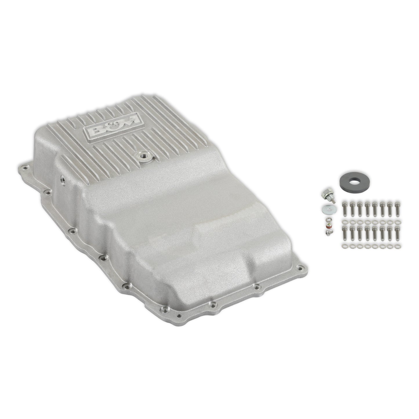 B&M Hi-Tek Heavy-Duty Deep Transmission Pan - GM 10L80 - Aluminum - Natural by B&M