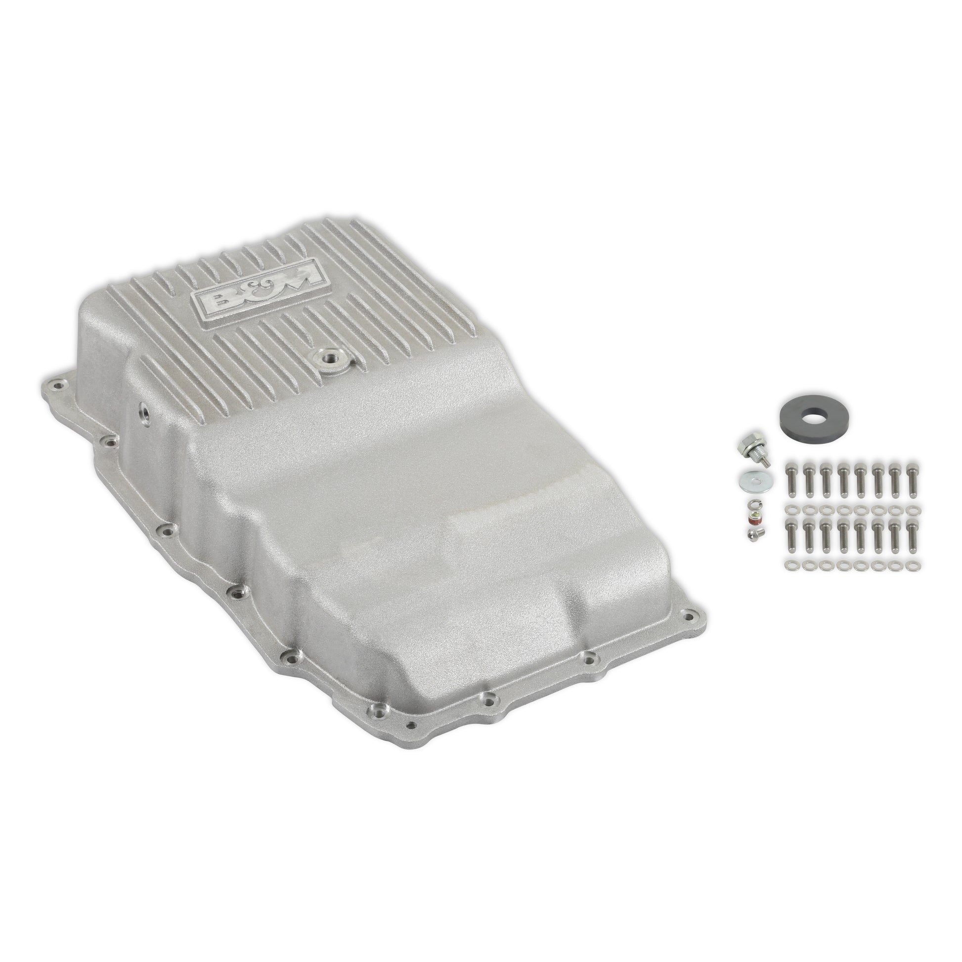 B&M Hi-Tek Heavy-Duty Deep Transmission Pan - GM 10L80 - Aluminum - Natural by B&M