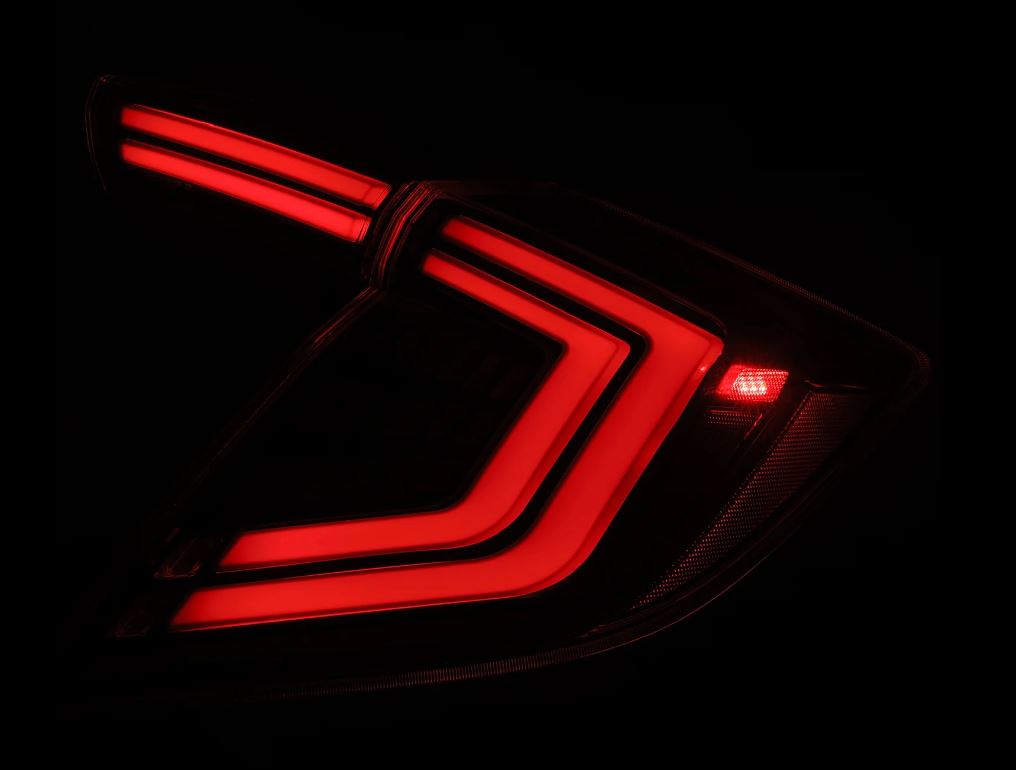 Prismatic LED Taillights Black Red by AlphaRex