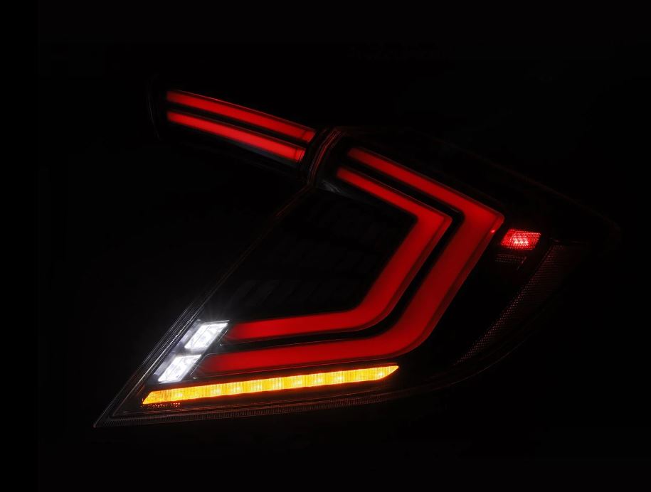 Prismatic LED Taillights Black Red by AlphaRex