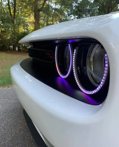 ORACLE Lighting 2015-2023 Dodge Challenger LED Surface Mount Headlight Halo Kit by ORACLE Lighting