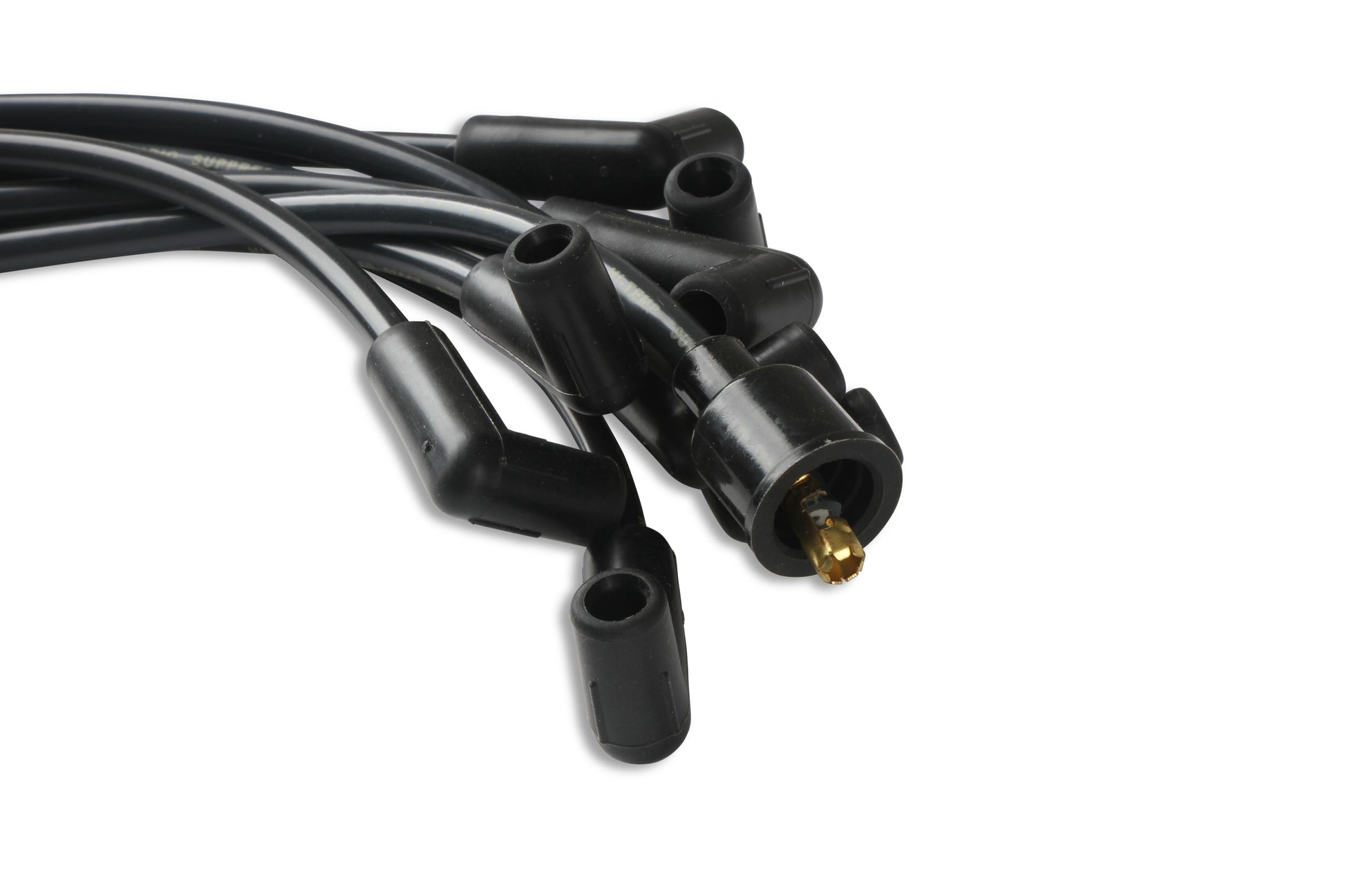 Spark Plug Wire Set- 8mm - Black Wire with Black 90 Deg Boots by ACCEL