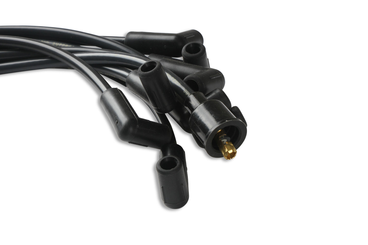 Spark Plug Wire Set- 8mm - Black Wire with Black 90 Deg Boots by ACCEL