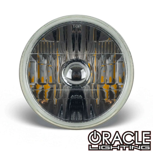 7" Sealed Beam Glass Lens Headlight – Non-Halo (Compatible with H4 LED Bulbs) by ORACLE Lighting
