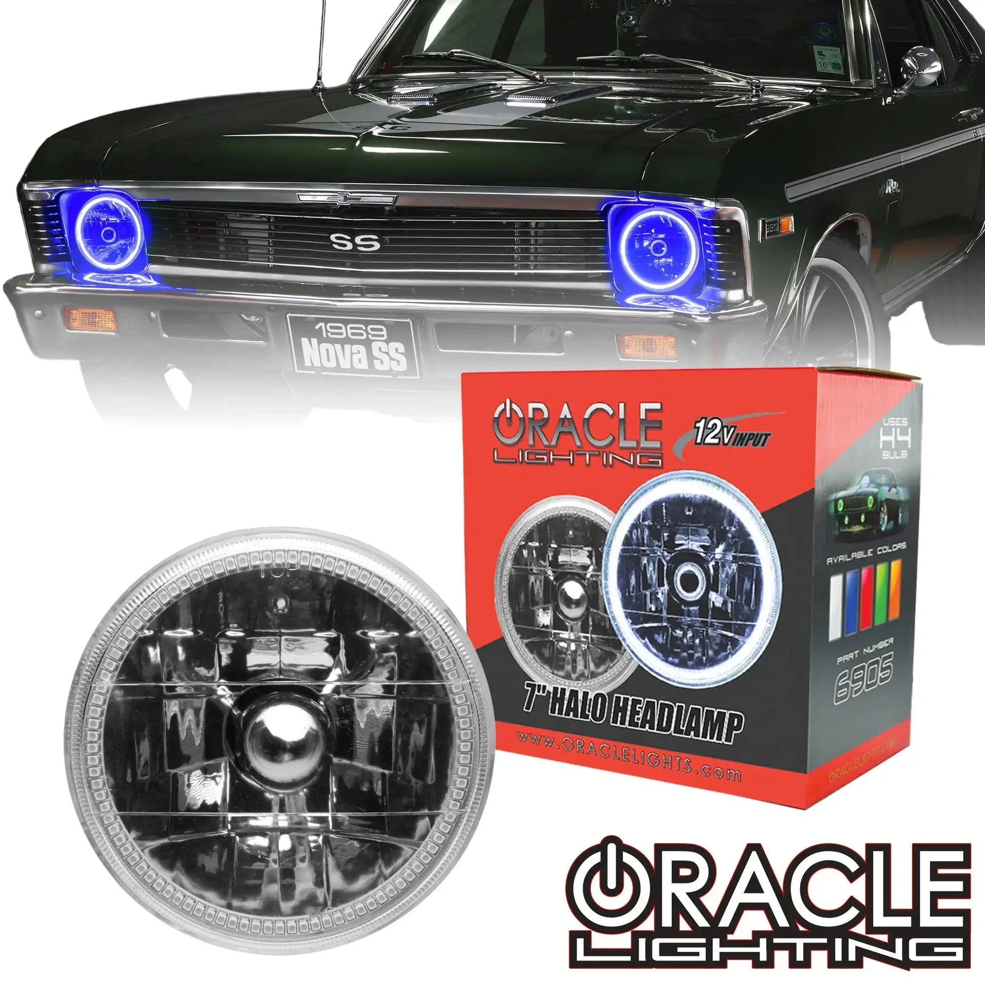ORACLE 7" Sealed Beam Headlight with Pre-Installed SMD Halo by ORACLE Lighting