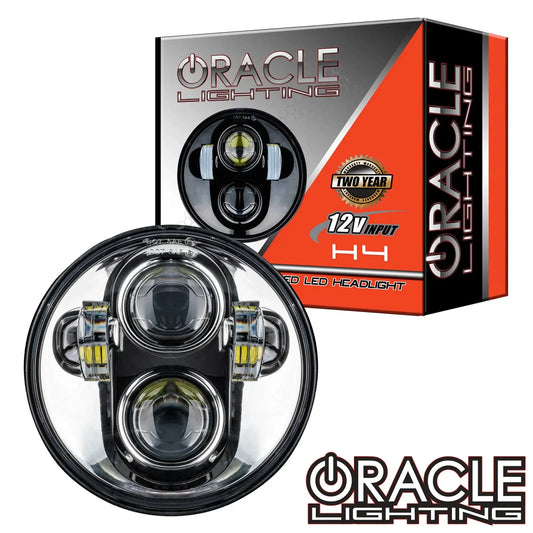 ORACLE 5.75" 40W Replacement LED Headlight - Chrome Bezel by ORACLE Lighting