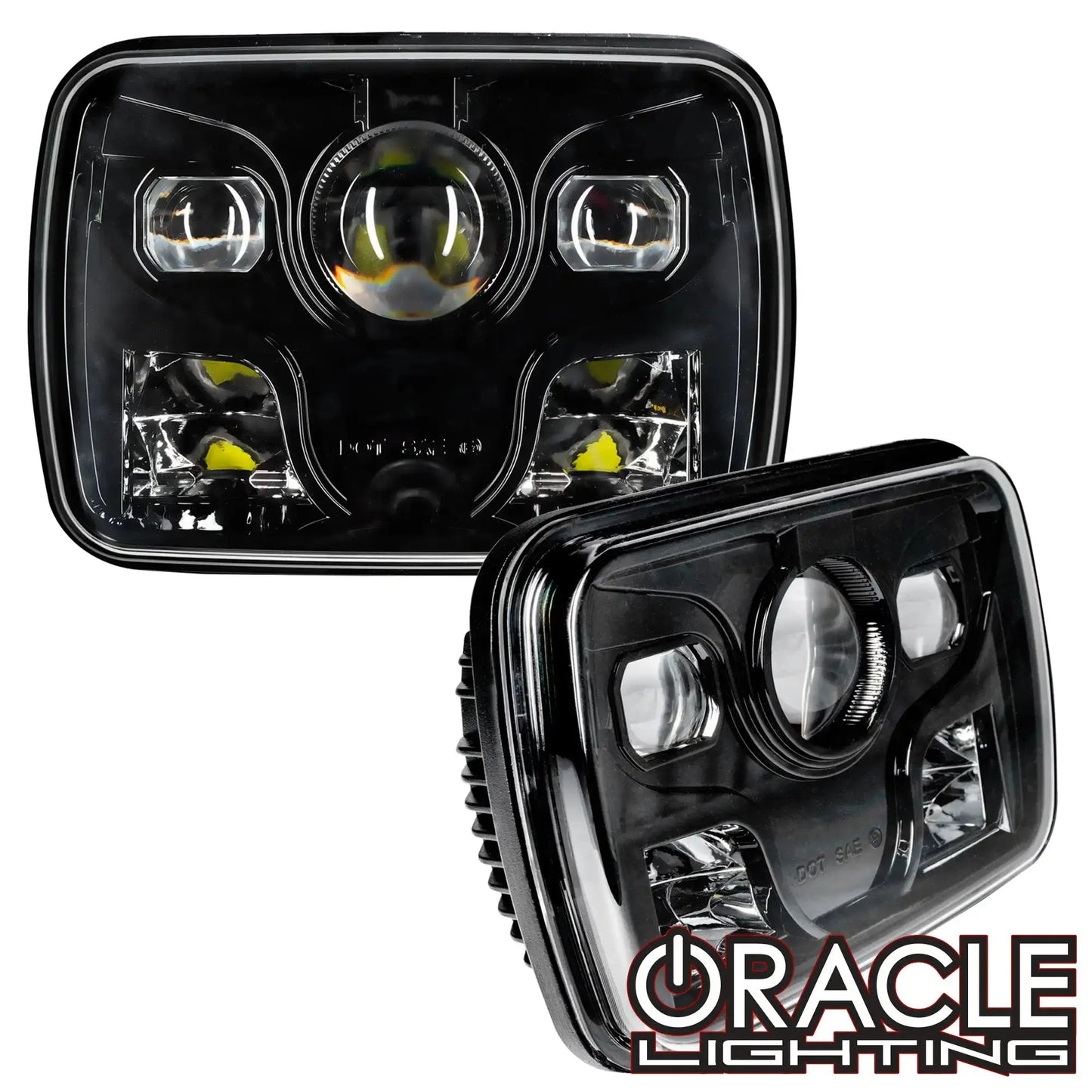 ORACLE 7"x6" 42W Replacement LED Headlight - Black (Pair) by ORACLE Lighting