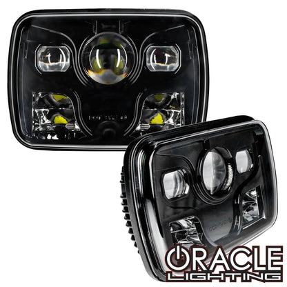 ORACLE 7"x6" 42W Replacement LED Headlight - Black (Pair) by ORACLE Lighting