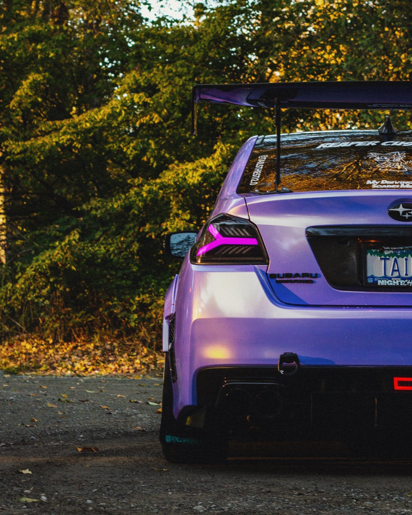 OLM Y-Spec LED Taillights (Smoke Lens White Optic w/RGB) - 2015-2021 WRX / STI by MYX Automotive