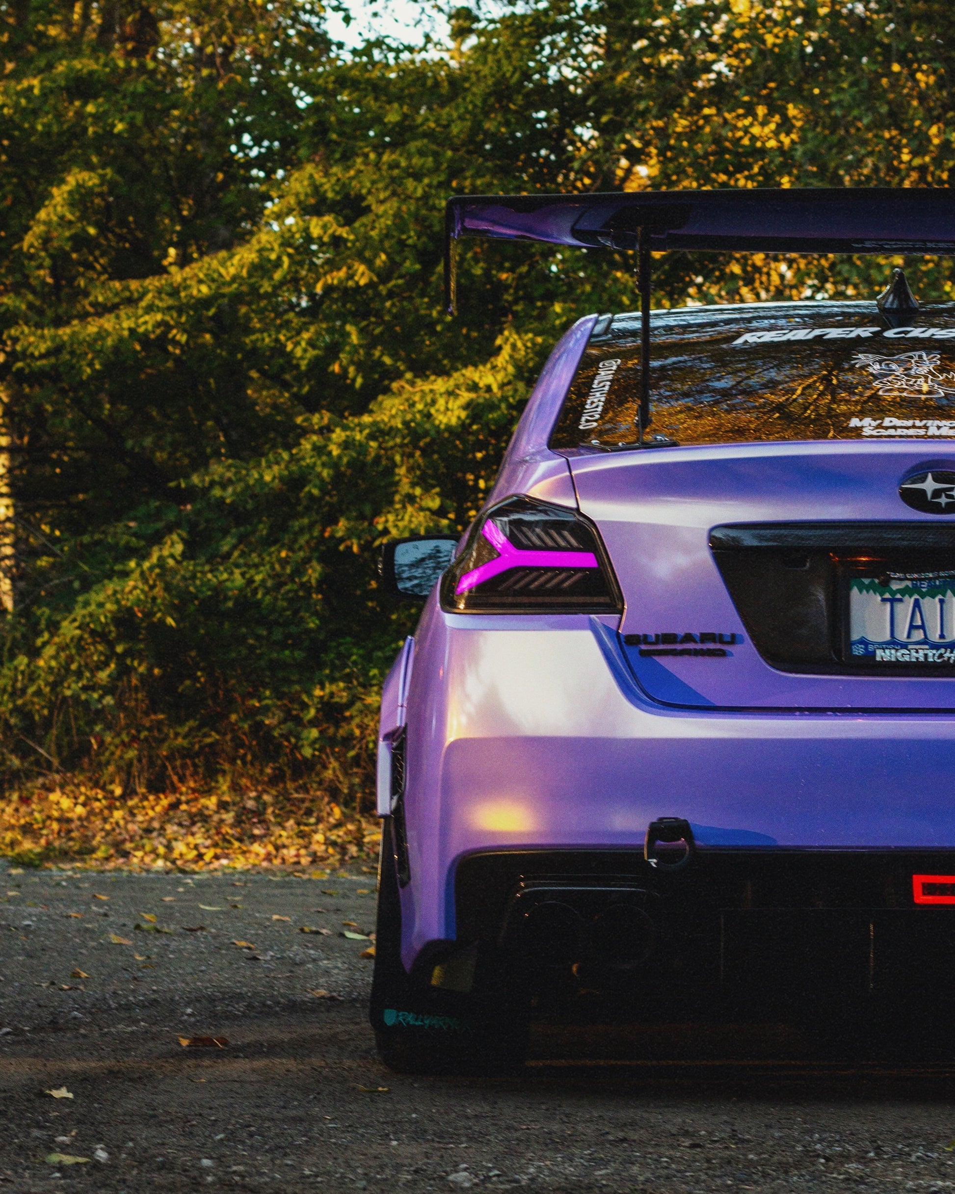 OLM Y-Spec LED Taillights (Smoke Lens White Optic w/RGB) - 2015-2021 WRX / STI by MYX Automotive