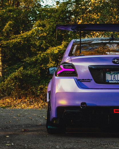 OLM Y-Spec LED Taillights (Smoke Lens White Optic w/RGB) - 2015-2021 WRX / STI by MYX Automotive