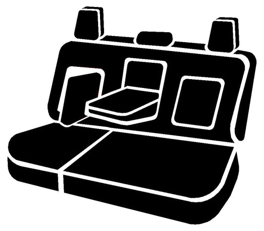 NP90 Series - Neoprene Custom Fit Rear Seat Cover- Black/Gray Center Panel by FIA