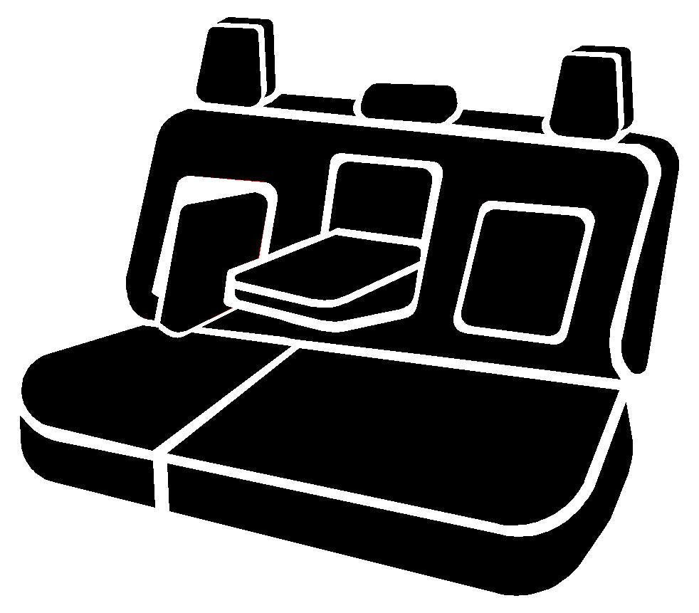 NP90 Series - Neoprene Custom Fit Rear Seat Cover- Black/Gray Center Panel by FIA