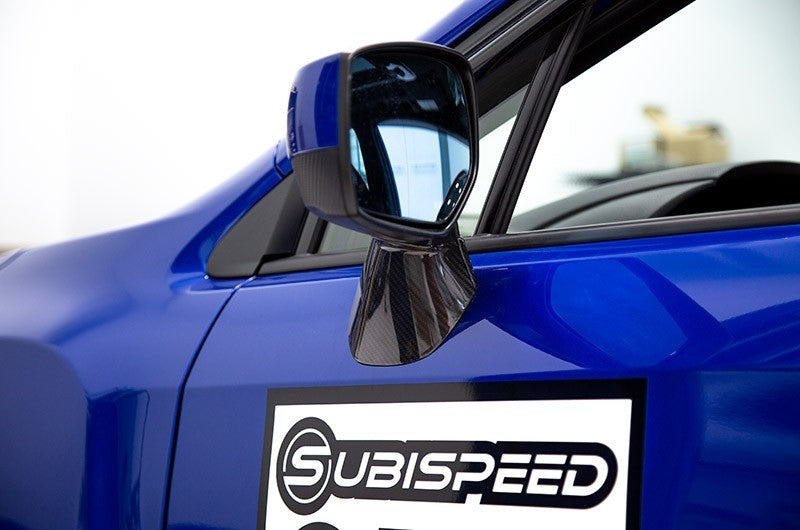 OLM LE Dry Carbon Fiber Lower Mirror Mount Cover - 2015-2021 Subaru WRX / STI / 2015-2017 Crosstrek by OLM